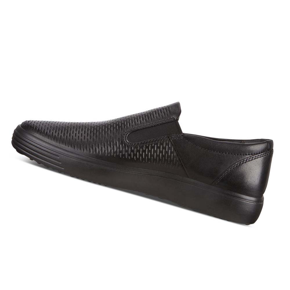 Férfi Ecco Soft 7 Slip-on Tornacipő Fekete | HU 635WNB